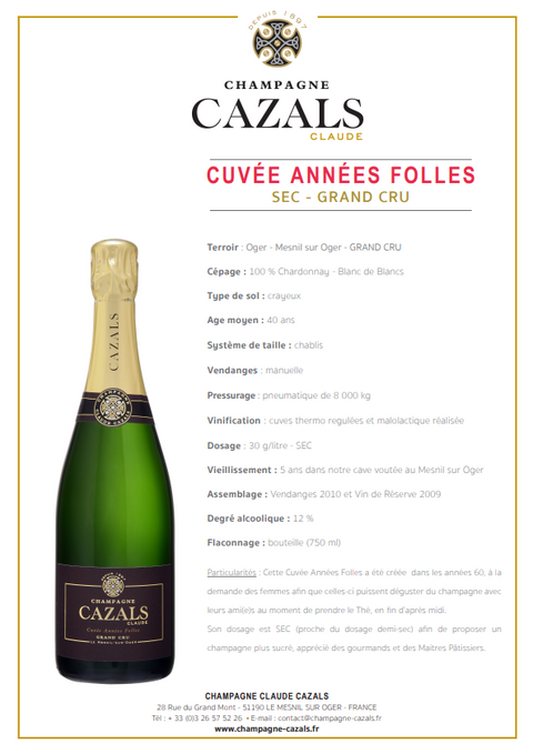 Cuvée Années Folles, Grand Cru
