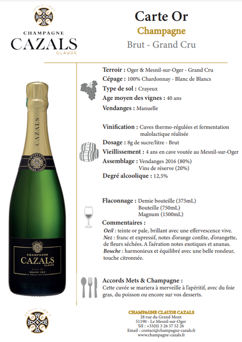 Carte Or, Grand Cru 375ml